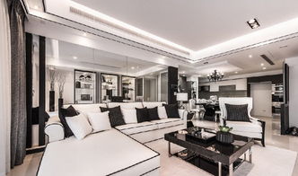 極致黑白 珈祿裝飾設(shè)計案例 土巴兔上海裝修網(wǎng)